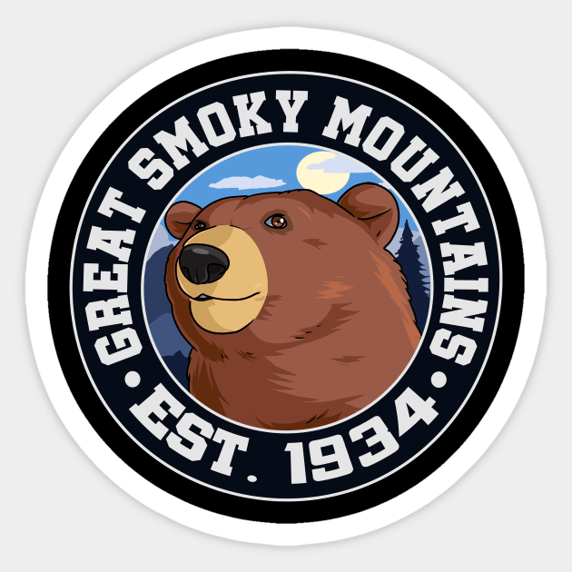 Great Smoky Mountains National Park Brown Bear Sticker by Noseking